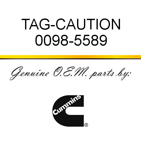 TAG-CAUTION 0098-5589