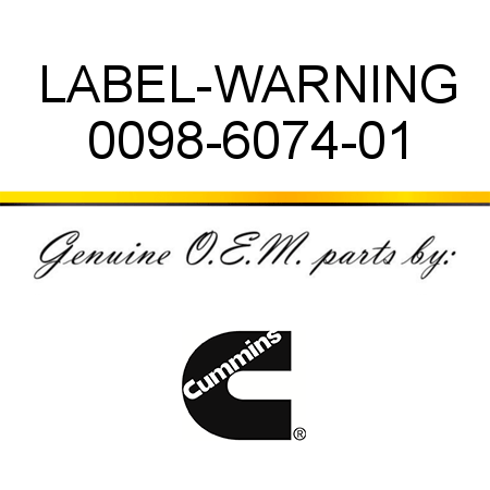 LABEL-WARNING 0098-6074-01