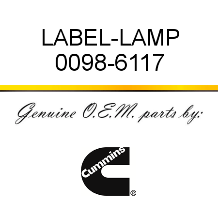 LABEL-LAMP 0098-6117