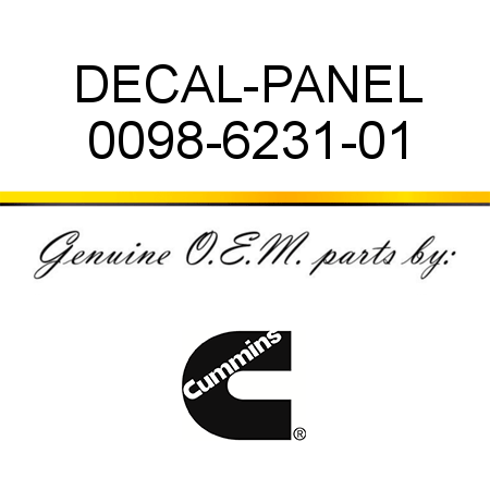 DECAL-PANEL 0098-6231-01