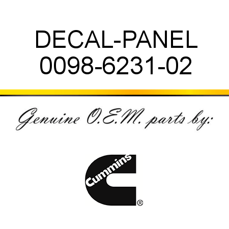 DECAL-PANEL 0098-6231-02