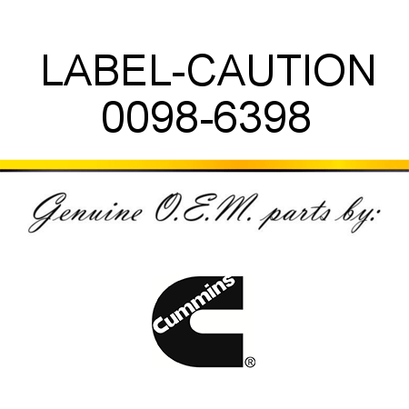 LABEL-CAUTION 0098-6398