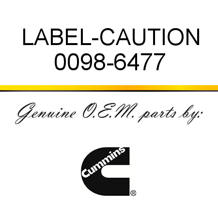 LABEL-CAUTION 0098-6477