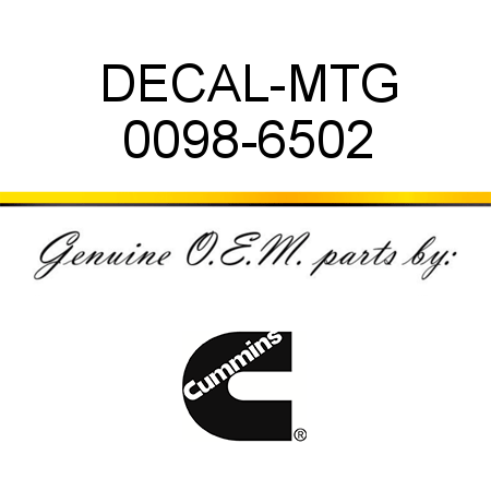 DECAL-MTG 0098-6502