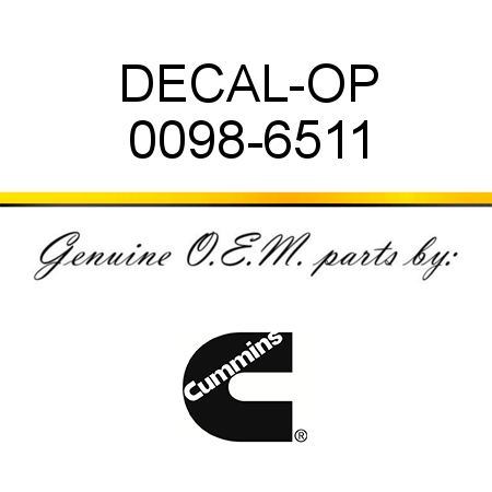 DECAL-OP 0098-6511