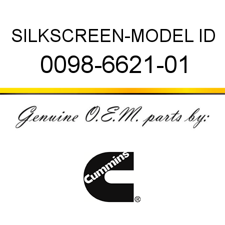 SILKSCREEN-MODEL ID 0098-6621-01