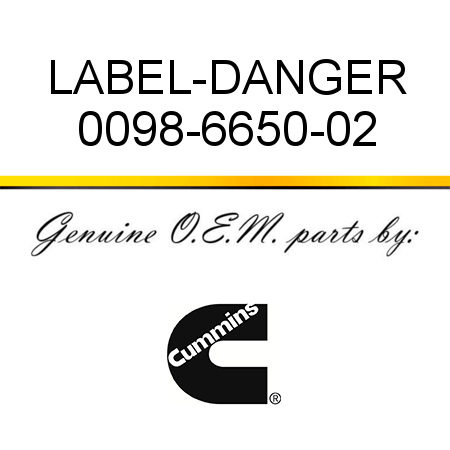 LABEL-DANGER 0098-6650-02