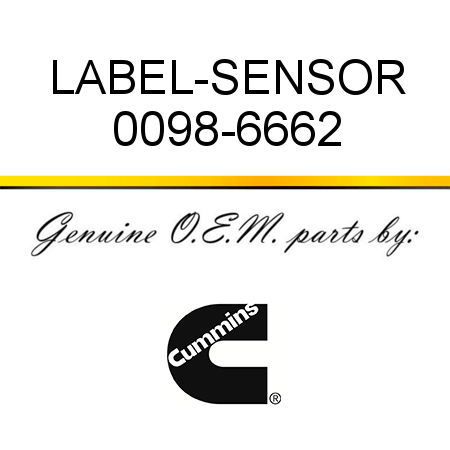 LABEL-SENSOR 0098-6662