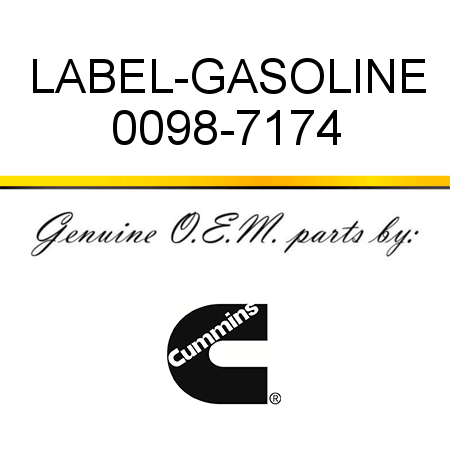 LABEL-GASOLINE 0098-7174