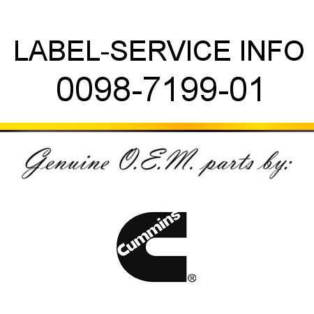 LABEL-SERVICE INFO 0098-7199-01