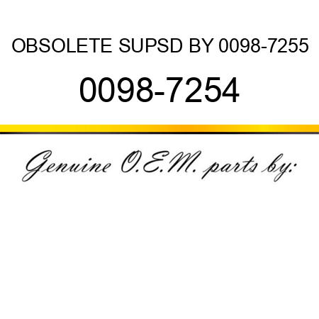 OBSOLETE SUPSD BY 0098-7255 0098-7254