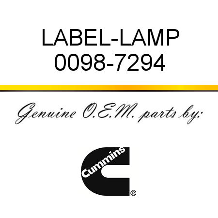 LABEL-LAMP 0098-7294