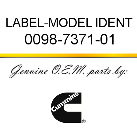 LABEL-MODEL IDENT 0098-7371-01