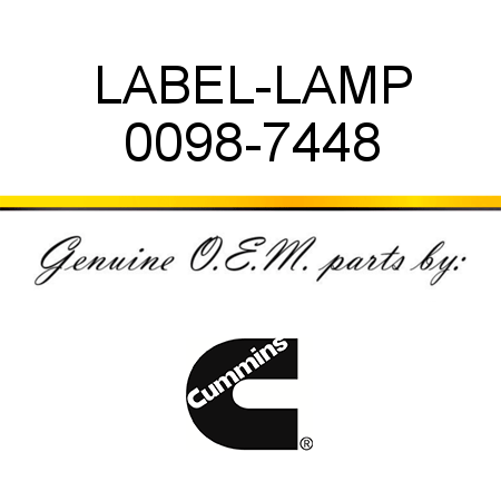 LABEL-LAMP 0098-7448
