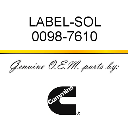 LABEL-SOL 0098-7610