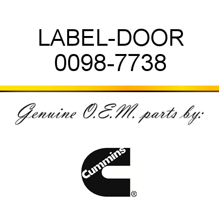 LABEL-DOOR 0098-7738