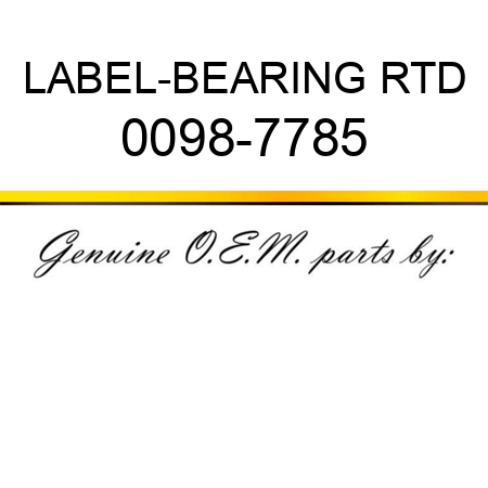 LABEL-BEARING RTD 0098-7785