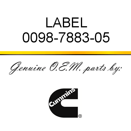 LABEL 0098-7883-05
