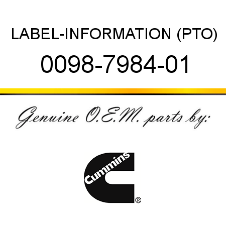 LABEL-INFORMATION (PTO) 0098-7984-01