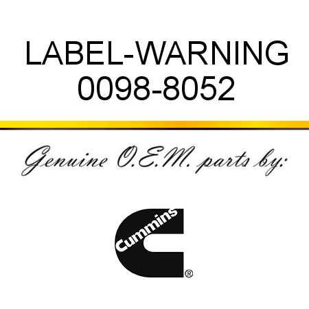 LABEL-WARNING 0098-8052