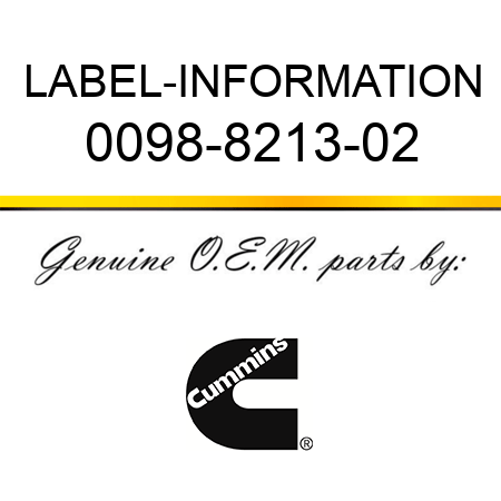 LABEL-INFORMATION 0098-8213-02