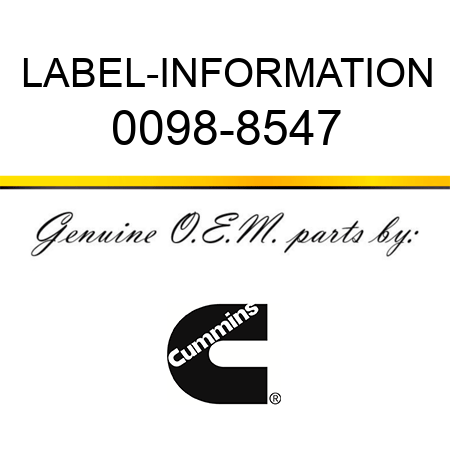 LABEL-INFORMATION 0098-8547