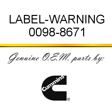 LABEL-WARNING 0098-8671