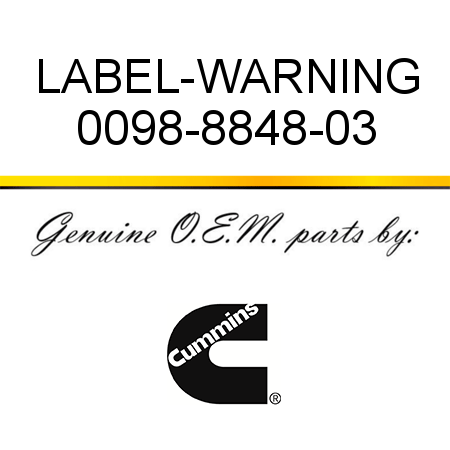 LABEL-WARNING 0098-8848-03