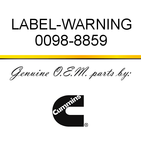 LABEL-WARNING 0098-8859