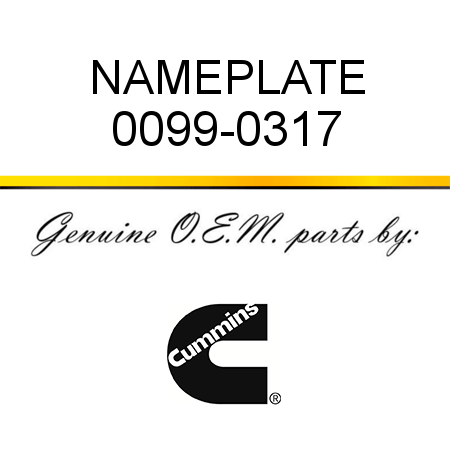 NAMEPLATE 0099-0317