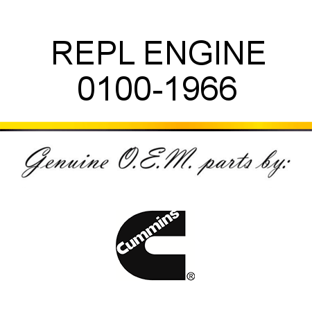 REPL ENGINE 0100-1966