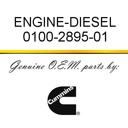 ENGINE-DIESEL 0100-2895-01