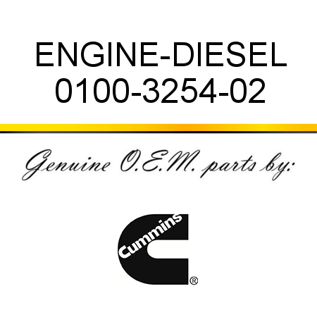 ENGINE-DIESEL 0100-3254-02