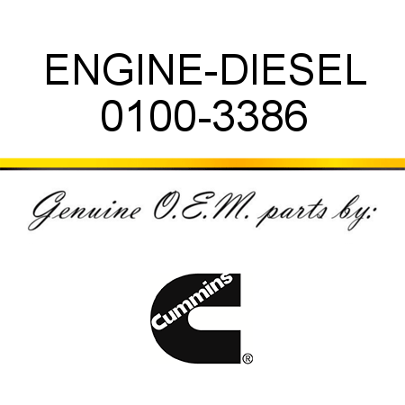 ENGINE-DIESEL 0100-3386