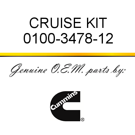 CRUISE KIT 0100-3478-12