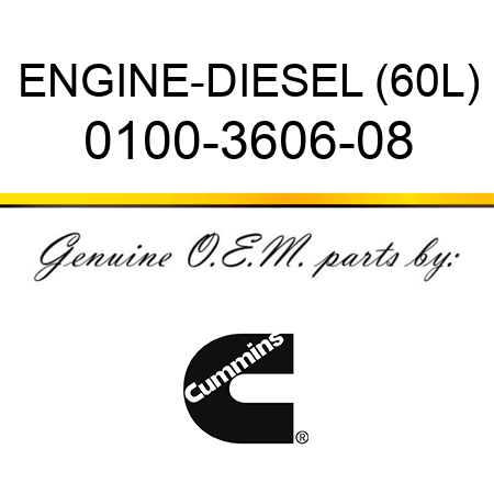 ENGINE-DIESEL (60L) 0100-3606-08