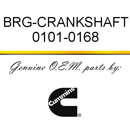 BRG-CRANKSHAFT 0101-0168