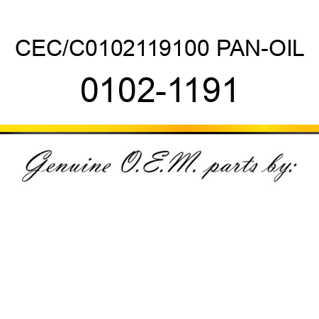 CEC/C0102119100 PAN-OIL 0102-1191