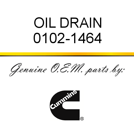 OIL DRAIN 0102-1464