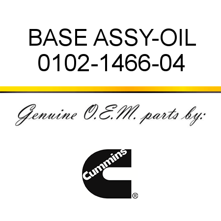 BASE ASSY-OIL 0102-1466-04