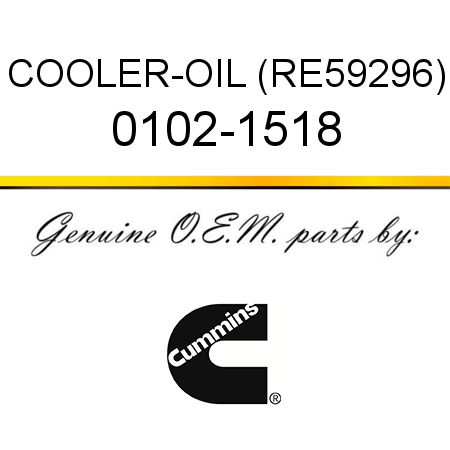 COOLER-OIL (RE59296) 0102-1518