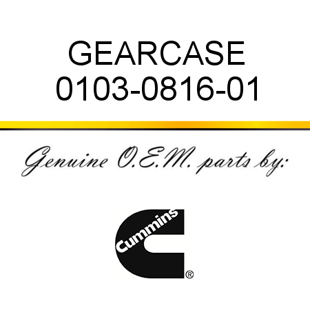 GEARCASE 0103-0816-01