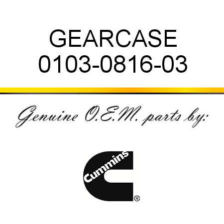 GEARCASE 0103-0816-03