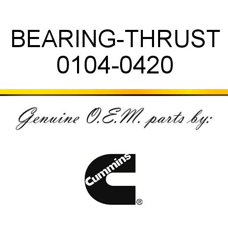 BEARING-THRUST 0104-0420