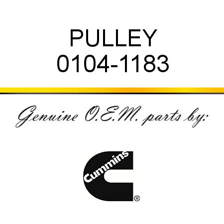 PULLEY 0104-1183