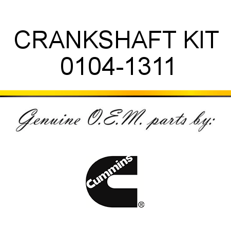 CRANKSHAFT KIT 0104-1311