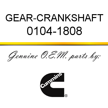 GEAR-CRANKSHAFT 0104-1808