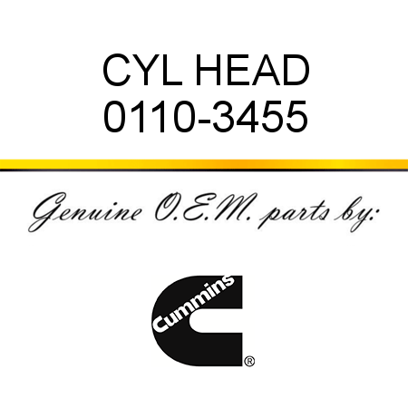 CYL HEAD 0110-3455
