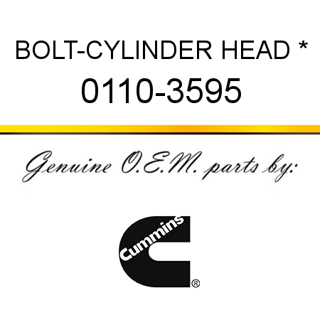 BOLT-CYLINDER HEAD * 0110-3595