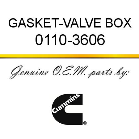 GASKET-VALVE BOX 0110-3606